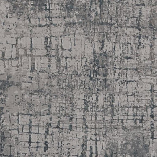 HomeRoots 10' X 13' Abstract Area Rug – Modern Elegance for Living Spaces, Durable, Easy-Clean Design Ideal for Homes Gray, Ivory 374868