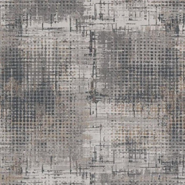 HomeRoots 10' Contemporary Abstract Area Rug in Ivory, Navy, and Gray - Durable, Easy-Care Floor Coverage 10' X 13' 374874