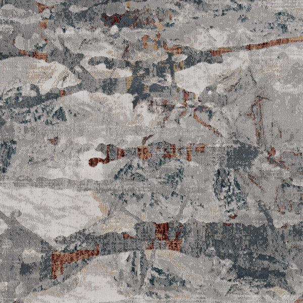 Homeroots 7' X 10' Gray Abstract Area Rug  Polypropylene 374884