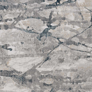 HomeRoots 10' Contemporary Gray and Beige Abstract Area Rug - Stylish, Durable, and Perfect for Large Spaces 10" x 13" 374892