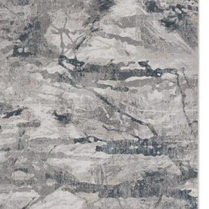 HomeRoots 10' Contemporary Gray and Beige Abstract Area Rug - Stylish, Durable, and Perfect for Large Spaces 10" x 13" 374892