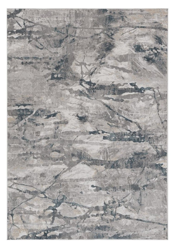 HomeRoots 10' Contemporary Gray and Beige Abstract Area Rug - Stylish, Durable, and Perfect for Large Spaces 10" x 13" 374892