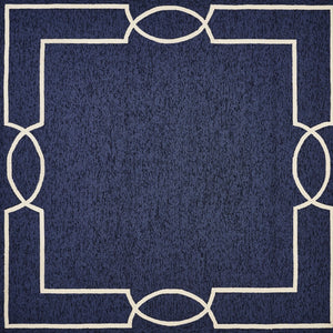 Homeroots 3' X 5' Ocean Hand Hooked Area Rug  Polypropylene 374938
