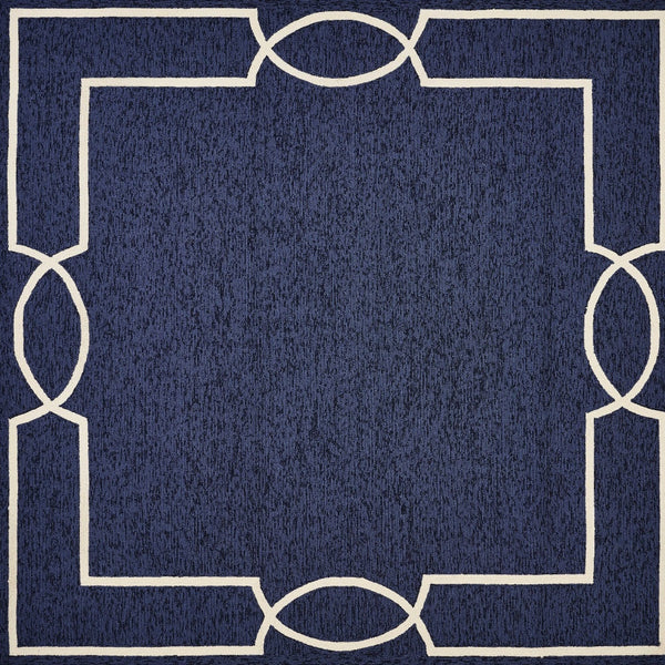 Homeroots 3' X 5' Ocean Hand Hooked Area Rug  Polypropylene 374938