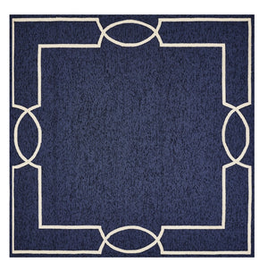 Homeroots 3' X 5' Ocean Hand Hooked Area Rug  Polypropylene 374938