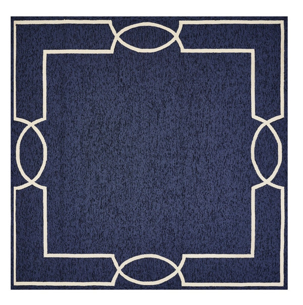 Homeroots 3' X 5' Ocean Hand Hooked Area Rug  Polypropylene 374938