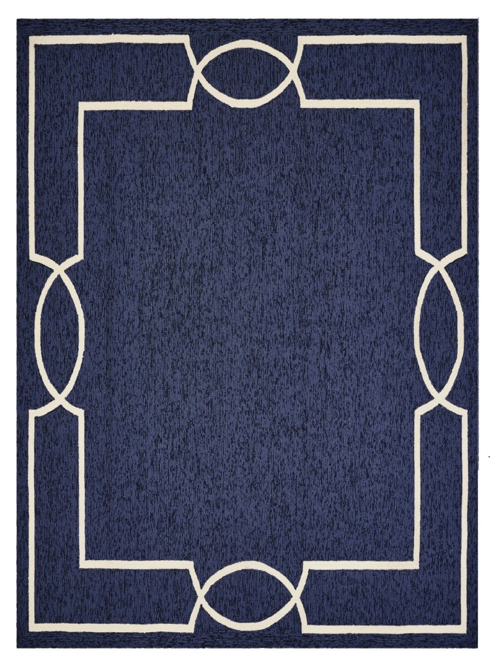 HomeRoots 7' Handcrafted Blue and Ivory Geometric Area Rug - Perfect Focal Point for Modern Living Spaces 7' X 10' 374940