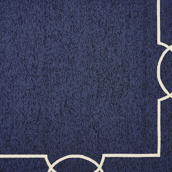 HomeRoots 8' Hand-Hooked Blue and Ivory Geometric Area Rug - Stylish, Durable Design for Modern Spaces 8' X 11' 374941