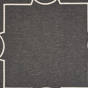 HomeRoots 7' Modern Onyx and White Geometric Handmade Area Rug – Durable, Stylish, Easy-Clean for Indoors & Outdoors 7' X 10' 374950