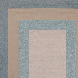 HomeRoots 8' Handmade Blue and Beige Indoor Outdoor Area Rug - Durable, Stylish, and Versatile for Any Space 8' x 11' 374956