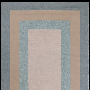 HomeRoots 8' Handmade Blue and Beige Indoor Outdoor Area Rug - Durable, Stylish, and Versatile for Any Space 8' x 11' 374956