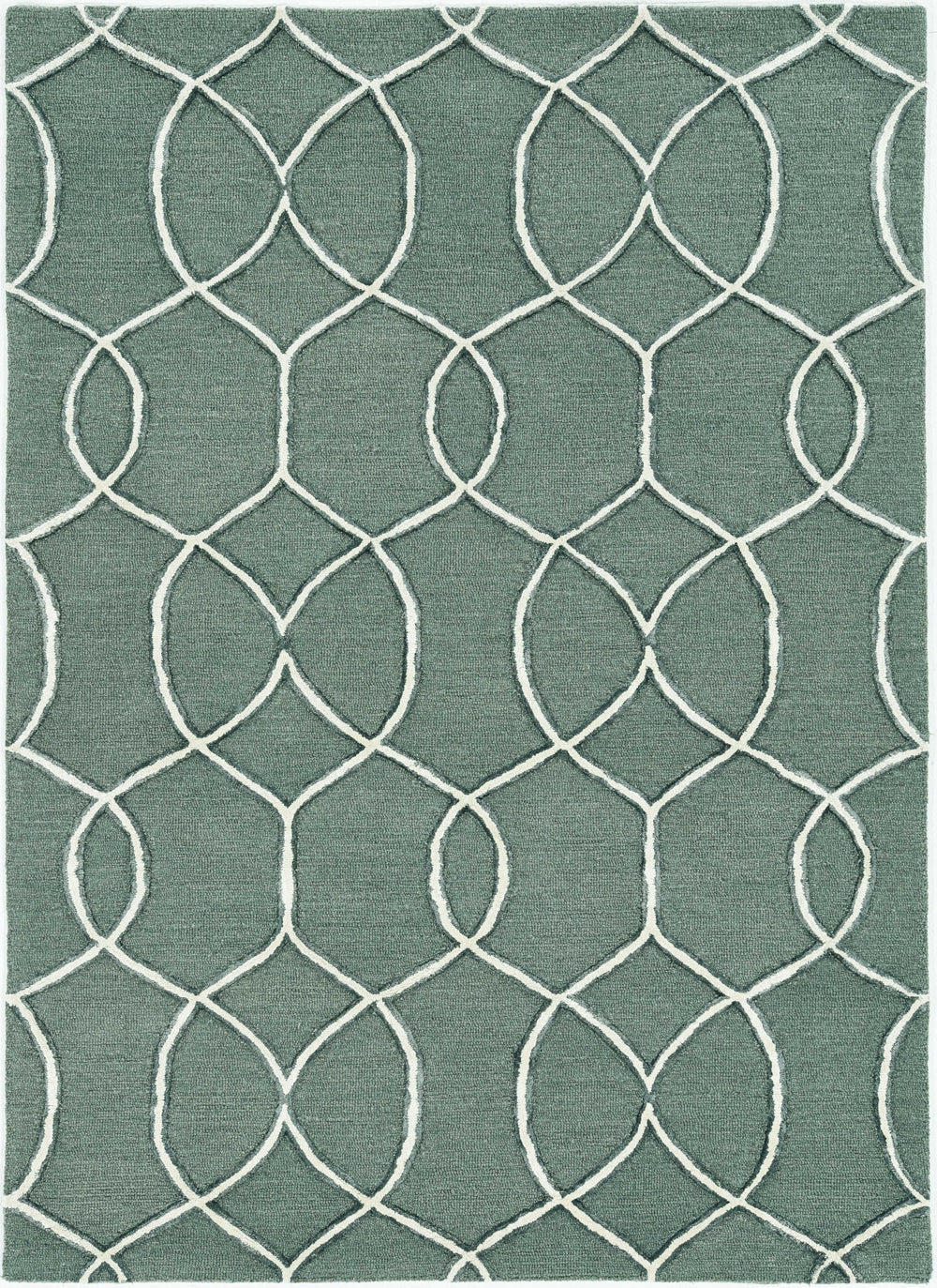 Homeroots 115' Gray And Ivory Wool Moroccan Hand Tufted Area Rug  Wool 374962
