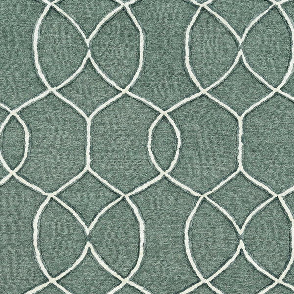 Homeroots 115' Gray And Ivory Wool Moroccan Hand Tufted Area Rug  Wool 374962