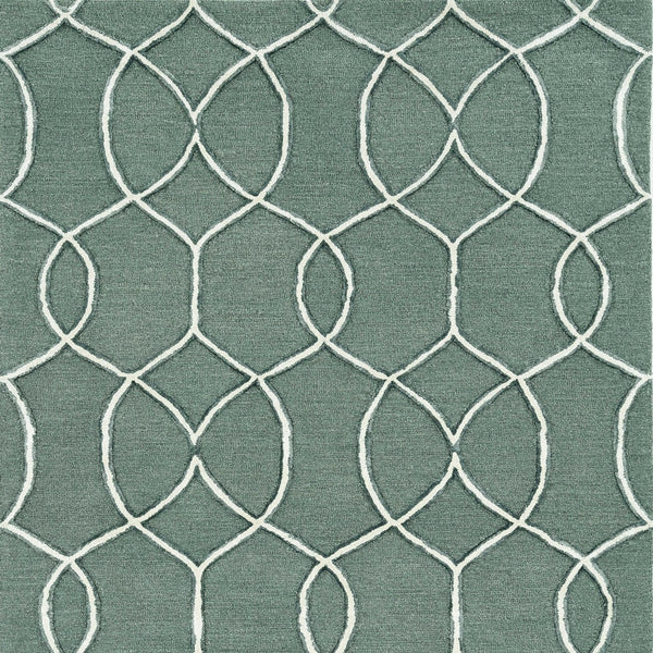 Homeroots 115' Gray And Ivory Wool Moroccan Hand Tufted Area Rug  Wool 374962