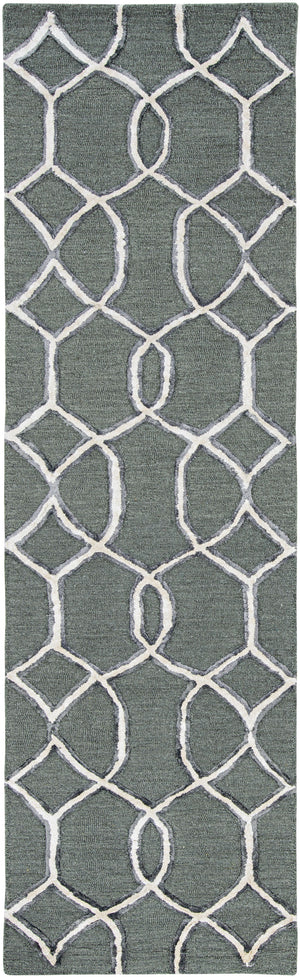 Homeroots 8' X 8' Gray Wool Handmade Runner Rug  Wool 374963