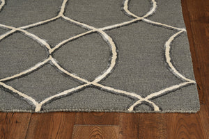 Homeroots 8' X 8' Gray Wool Handmade Runner Rug  Wool 374963
