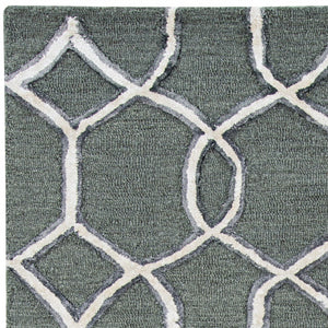 Homeroots 8' X 8' Gray Wool Handmade Runner Rug  Wool 374963