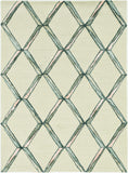 Homeroots 115' Cream Wool Geometric Hand Tufted Area Rug  Wool 374982