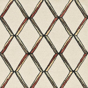 HomeRoots 12' Handcrafted Wool Geometric Area Rug in Beige, Rust & Gold - Elegant Modern Design for Large Spaces 12' X 15' 374992