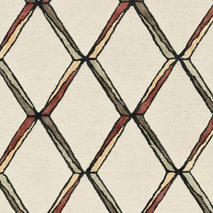 HomeRoots 12' Handcrafted Wool Geometric Area Rug in Beige, Rust & Gold - Elegant Modern Design for Large Spaces 12' X 15' 374992