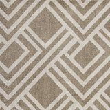 Homeroots 7' X 10' Beige And Ivory Geometric Indoor Outdoor Area Rug  Polypropylene 374997