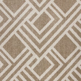 Homeroots 7' X 10' Beige And Ivory Geometric Indoor Outdoor Area Rug  Polypropylene 374997