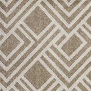 HomeRoots 5' Versatile Beige Geometric Area Rug – Perfect for Indoor or Outdoor Spaces, Easy Care & Modern Style 8' x 11' 374998