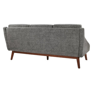 OSP Home Furnishings Mid-century Open Arm Sofa with Coffee Finish Wood Legs and Plush Upholstered Cushions SL4433R-MC4