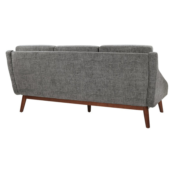 OSP Home Furnishings Mid-century Open Arm Sofa with Coffee Finish Wood Legs and Plush Upholstered Cushions SL4433R-MC4