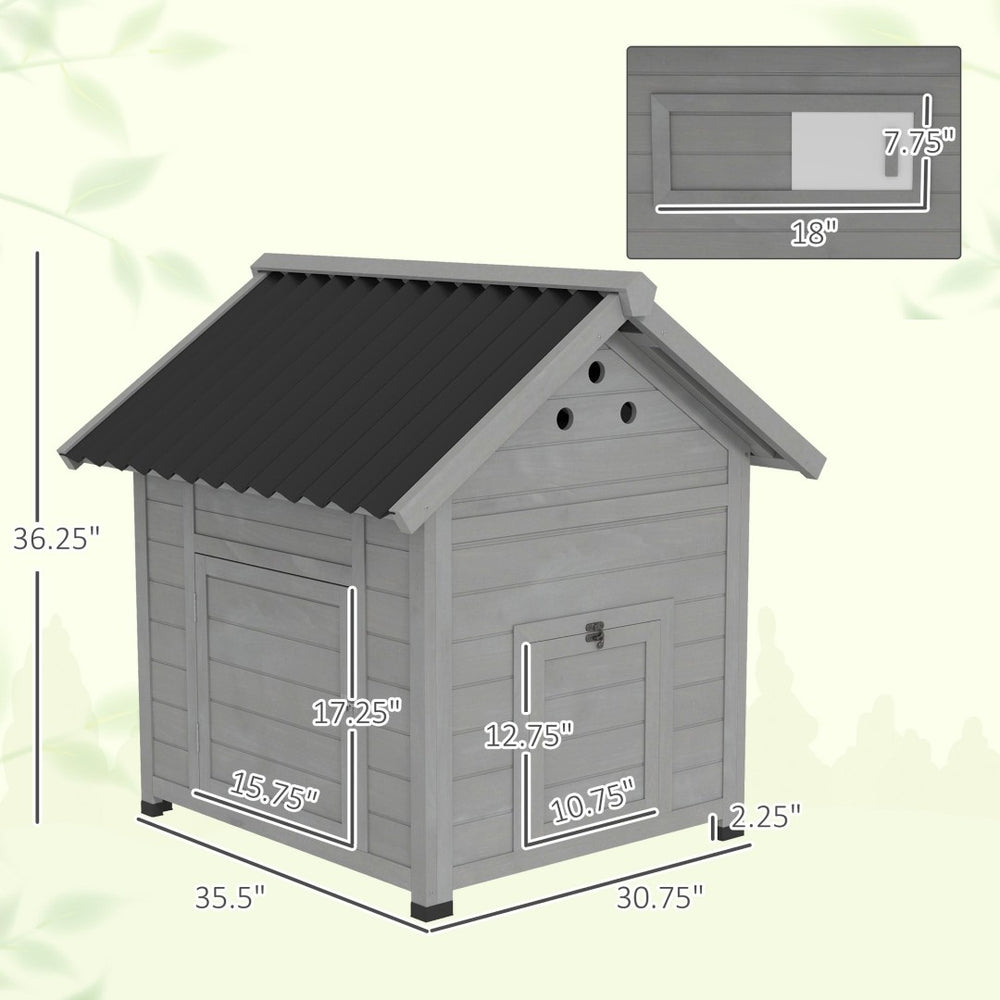 English Elm 2-tier Fir Wood Hamster Hutch with Mesh Roof Plexiglass Front and Enrichment Accessories T3971P407845