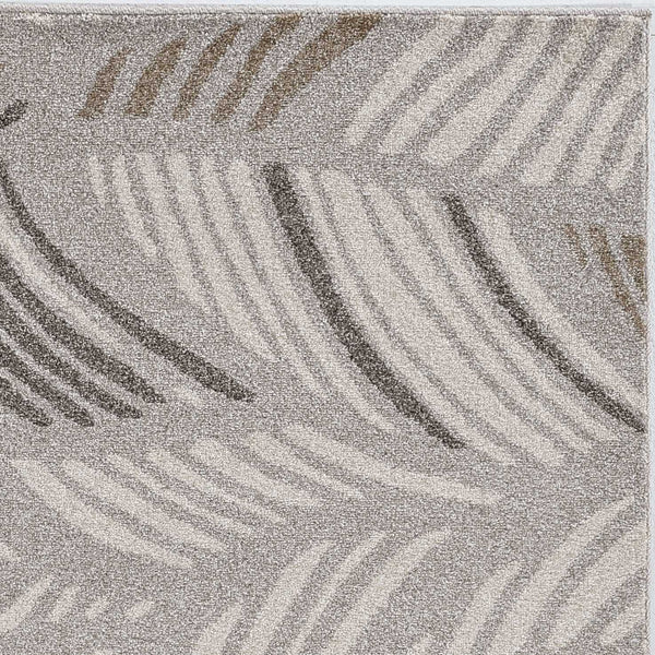 Homeroots 5' X 8' Grey Feather Brushstrokes Area Rug  Polypropylene 375005