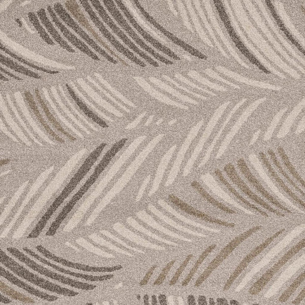 HomeRoots 5' Tropical Botanical Area Rug in Beige and Brown - Durable, Stylish, Easy-Clean Accent for Any Space 5' X 8' 375005