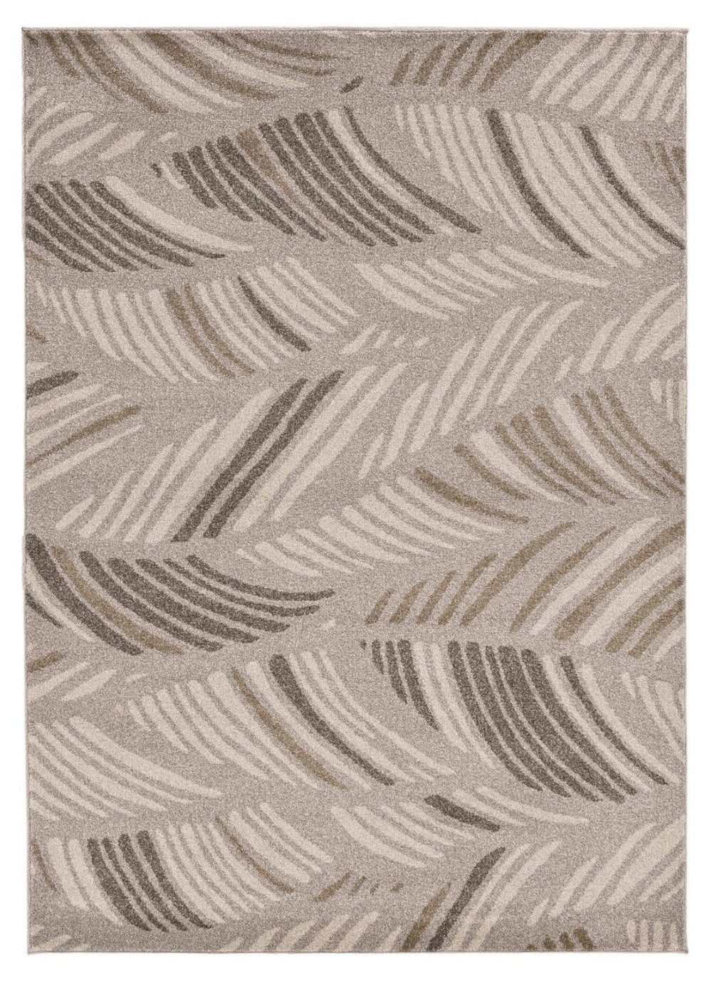 HomeRoots 5' Tropical Botanical Area Rug in Beige and Brown - Durable, Stylish, Easy-Clean Accent for Any Space 5' X 8' 375005