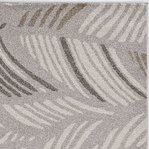 HomeRoots 7' Gray Abstract Area Rug for Indoor and Outdoor Use – Durable, Stylish, and Easy to Clean 7' x 10' 375006
