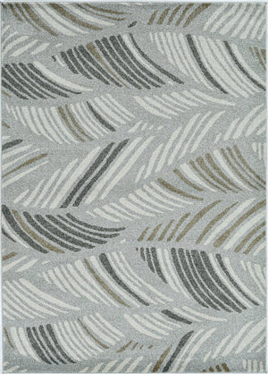 HomeRoots 7' Gray Abstract Area Rug for Indoor and Outdoor Use – Durable, Stylish, and Easy to Clean 7' x 10' 375006