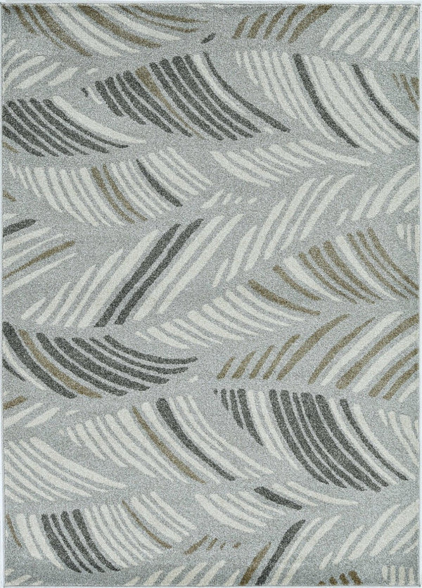 HomeRoots 7' Gray Abstract Area Rug for Indoor and Outdoor Use – Durable, Stylish, and Easy to Clean 8' x 11' 375007