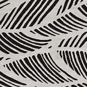 HomeRoots 5' Black and White Abstract Area Rug - Stylish Indoor/Outdoor Decorative Accent for High-Traffic Spaces 8' x 11' 375012