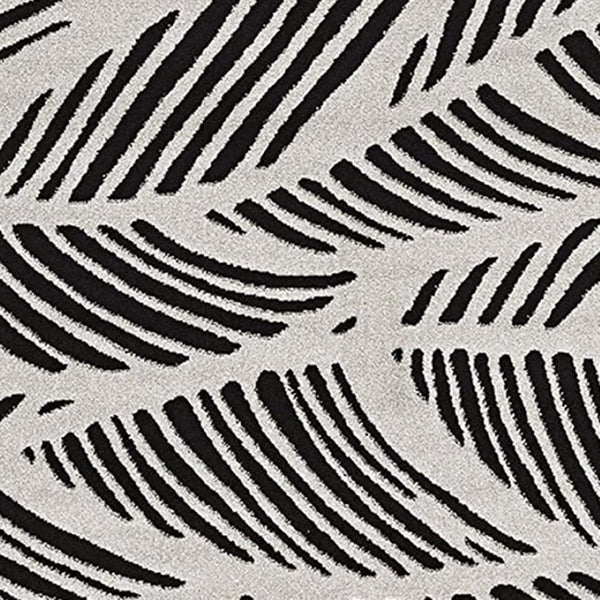 HomeRoots 5' Black and White Abstract Area Rug - Stylish Indoor/Outdoor Decorative Accent for High-Traffic Spaces 8' x 11' 375012