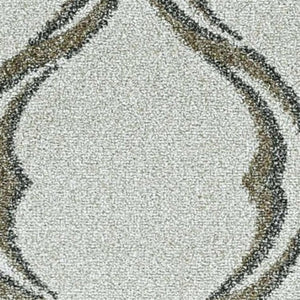 HomeRoots 5' Contemporary Sand and Green Ogee Area Rug – Stylish, Durable, and Versatile for Any Space 5' X 8' 375015
