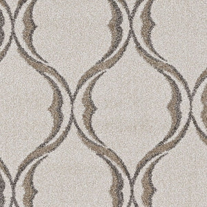 HomeRoots 7' Ivory Moroccan Area Rug - Timeless Quatrefoil Design for Indoor & Outdoor Elegance and Durability 8' x 11' 375017