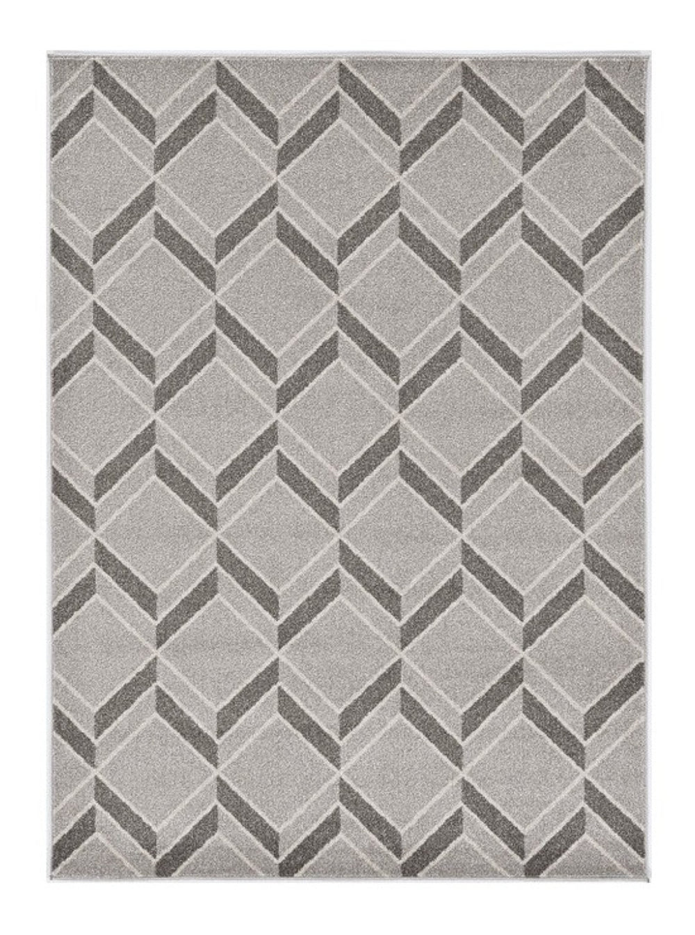 HomeRoots 5' Contemporary Gray Geometric Area Rug for Indoor and Outdoor Use – Durable, Stylish, Easy Care 5' x 8' 375020