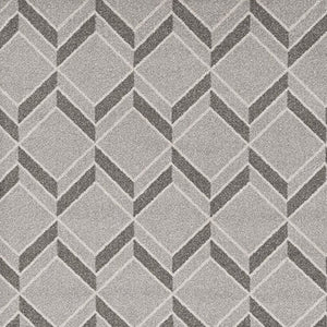 HomeRoots 5' Contemporary Gray Geometric Area Rug for Indoor and Outdoor Use – Durable, Stylish, Easy Care 5' x 8' 375020