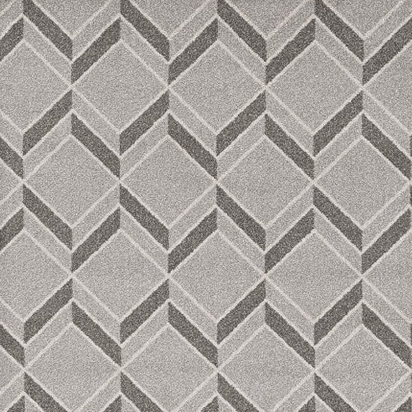 HomeRoots 5' Contemporary Gray Geometric Area Rug for Indoor and Outdoor Use – Durable, Stylish, Easy Care 5' x 8' 375020