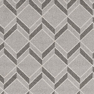 HomeRoots 5' Contemporary Gray Geometric Area Rug for Indoor and Outdoor Use – Durable, Stylish, Easy Care 7' x 10' 375021