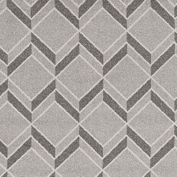 HomeRoots 5' Contemporary Gray Geometric Area Rug for Indoor and Outdoor Use – Durable, Stylish, Easy Care 7' x 10' 375021