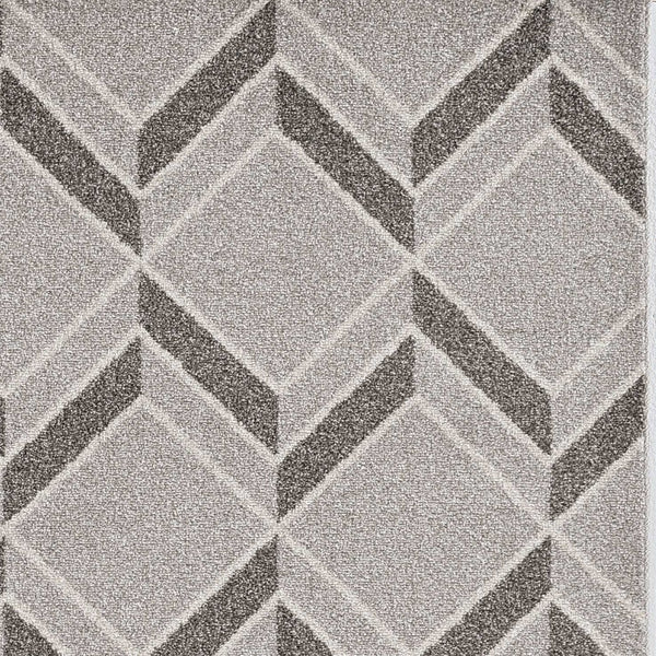 HomeRoots 5' Contemporary Gray Geometric Area Rug for Indoor and Outdoor Use – Durable, Stylish, Easy Care 8' x 11' 375022