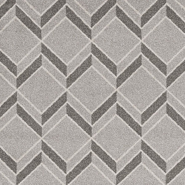 HomeRoots 5' Contemporary Gray Geometric Area Rug for Indoor and Outdoor Use – Durable, Stylish, Easy Care 8' x 11' 375022