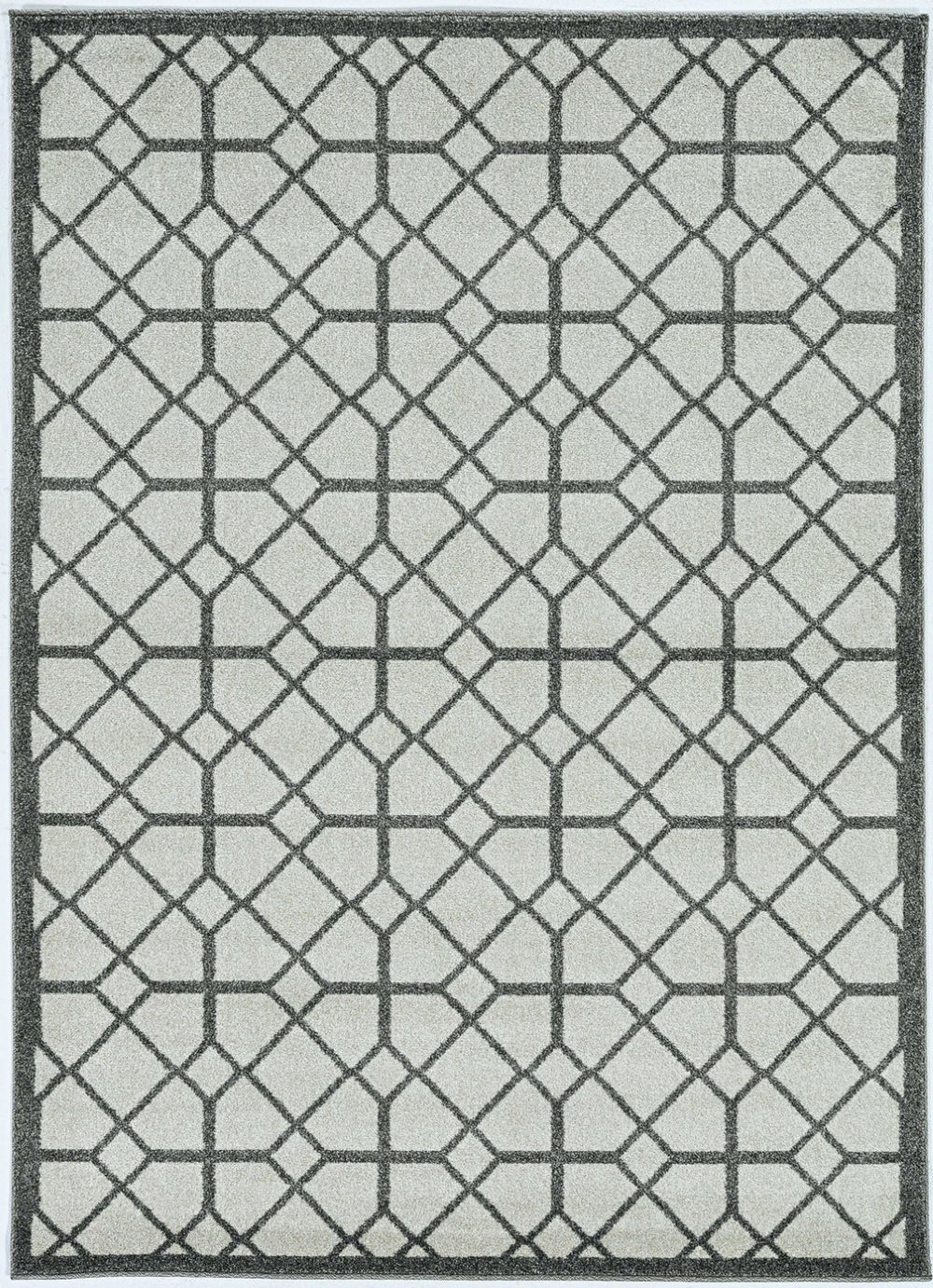 HomeRoots 5' Elegant Geometric Tile Area Rug for Indoor and Outdoor Spaces - Durable, Stylish, and Easy Care 5" x 8" 375025