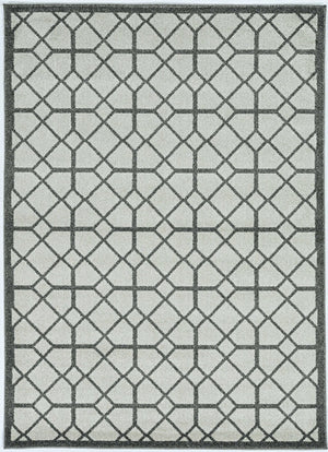 HomeRoots 5' Elegant Geometric Tile Area Rug for Indoor and Outdoor Spaces - Durable, Stylish, and Easy Care 5" x 8" 375025