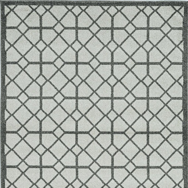 HomeRoots 5' Elegant Geometric Tile Area Rug for Indoor and Outdoor Spaces - Durable, Stylish, and Easy Care 5" x 8" 375025